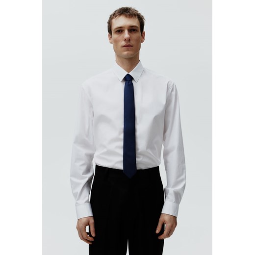 H & M - Popelinowa koszula Regular Fit - Biały ze sklepu H&M w kategorii Koszule męskie - zdjęcie 169598291