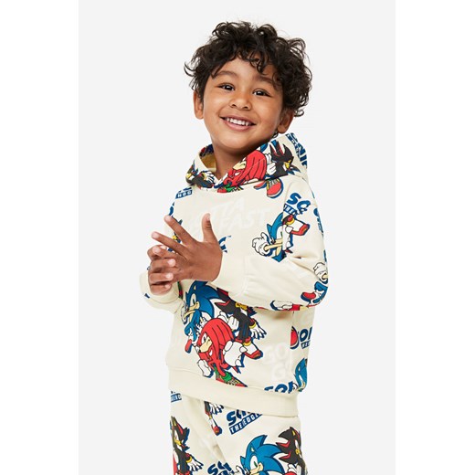 H & M - Bluza z kapturem i nadrukiem - Beżowy ze sklepu H&M w kategorii Bluzy chłopięce - zdjęcie 169598411