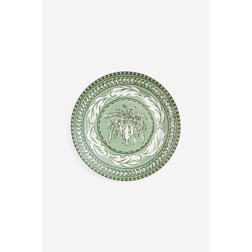 H & M - Porcelanowy talerz średniej wielkości - Zielony ze sklepu H&M w kategorii Talerze - zdjęcie 169598541