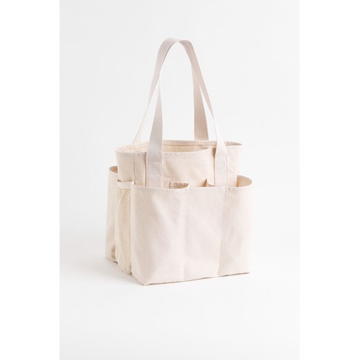 H & M - Płócienna torba shopper - Beżowy ze sklepu H&M w kategorii Torby materiałowe - zdjęcie 169598772