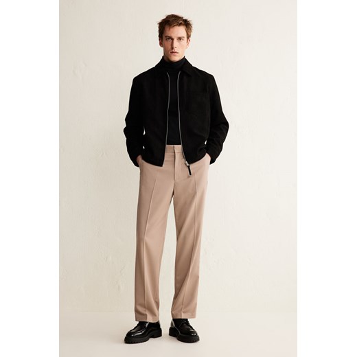 H & M - Bawełniany top z golfem Slim Fit - Czarny ze sklepu H&M w kategorii T-shirty męskie - zdjęcie 169598903