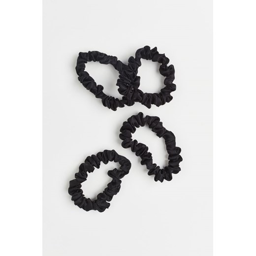 H & M - Jedwabna gumka do włosów 4-pak - Czarny ze sklepu H&M w kategorii Gumki do włosów - zdjęcie 169598961