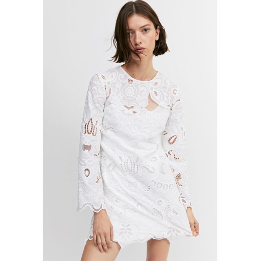 Sukienka H & M prosta z wiskozy z okrągłym dekoltem 