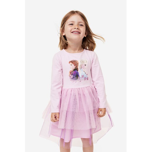 H & M - Sukienka z tiulowym dołem - Fioletowy ze sklepu H&M w kategorii Sukienki dziewczęce - zdjęcie 169599072