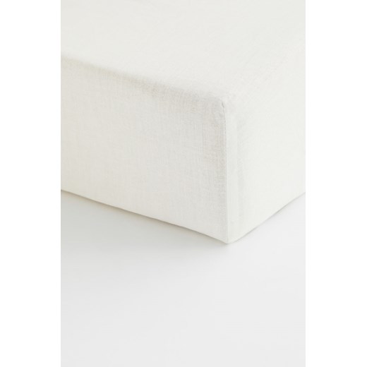 H & M - Prześcieradło z gumką - Biały ze sklepu H&M w kategorii Prześcieradła - zdjęcie 169599082
