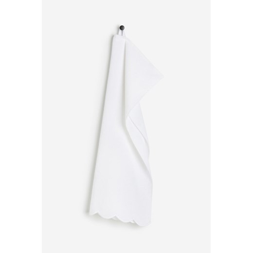 H & M - Ręcznik z falistym brzegiem - Biały ze sklepu H&M w kategorii Ręczniki - zdjęcie 169599363