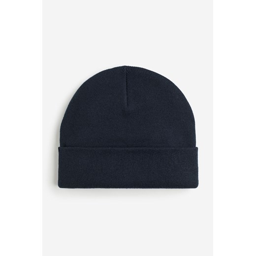 H & M - Bawełniana czapka w prążki - Niebieski ze sklepu H&M w kategorii Czapki dziecięce - zdjęcie 169599410