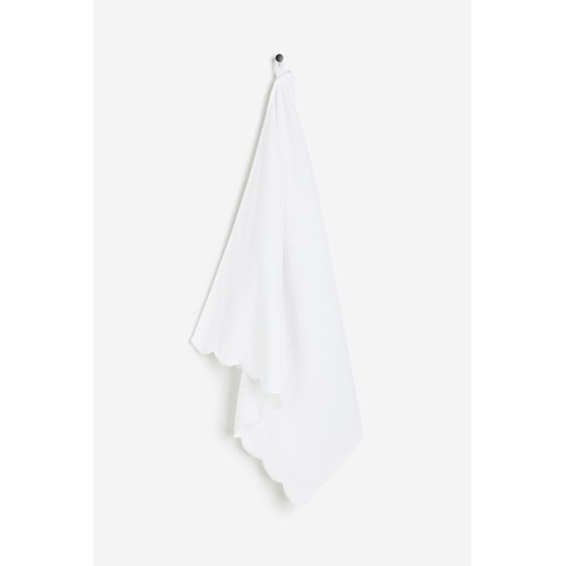 H & M - Ręcznik kąpielowy z falistym brzegiem - Biały ze sklepu H&M w kategorii Ręczniki - zdjęcie 169599582