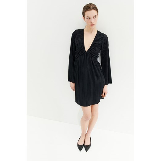 H & M - Plisowana sukienka dżersejowa - Czarny H & M L H&M