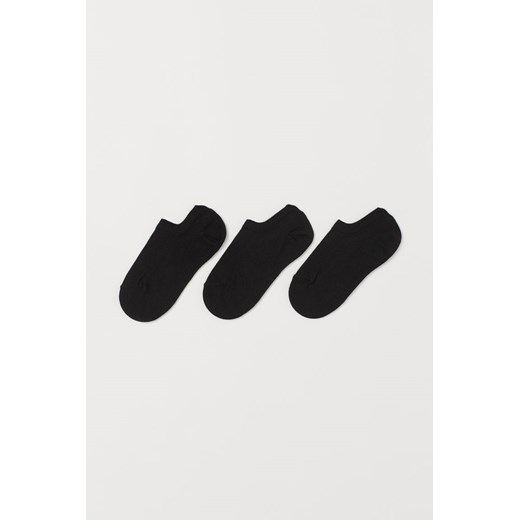 H & M - Krótkie skarpetki 3-pak - Czarny ze sklepu H&M w kategorii Skarpetki damskie - zdjęcie 169600014