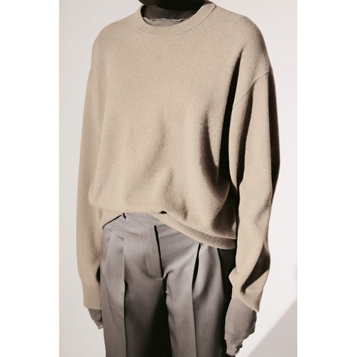 H & M - Obszerny sweter kaszmirowy - Beżowy ze sklepu H&M w kategorii Swetry damskie - zdjęcie 169600073