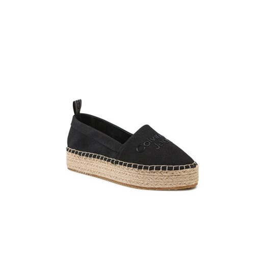 Calvin Klein Jeans Espadryle Flatform Espadrilles YW0YW00579 Czarny 40 wyprzedaż MODIVO