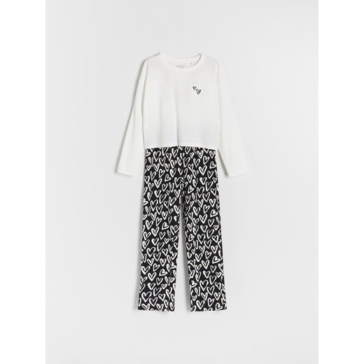 Reserved - Dwuczęściowa piżama - czarny ze sklepu Reserved w kategorii Piżamy dziecięce - zdjęcie 169602240