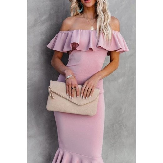 Sukienka REANIDA PINK L promocyjna cena Ivet Shop