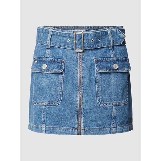 Spódnica jeansowa z paskiem ze sklepu Peek&Cloppenburg  w kategorii Spódnice - zdjęcie 169608610