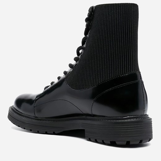 Diesel botki sznurowane czarne płaskie casual