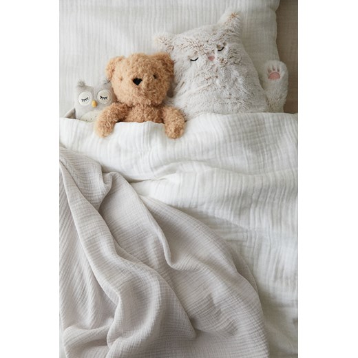 H & M - Komplet muślinowej pościeli do łóżeczka - Biały ze sklepu H&M w kategorii Pościel dziecięca - zdjęcie 169617742