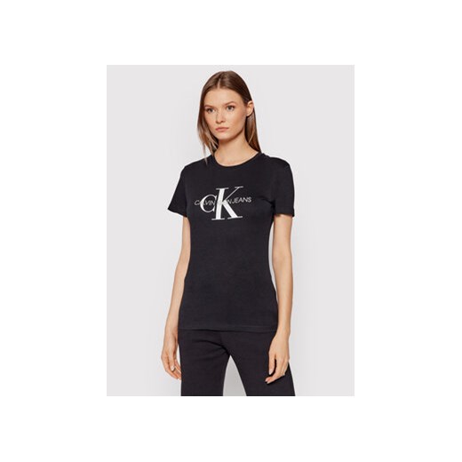 Calvin Klein Jeans T-Shirt Core Monogram Logo J20J207878 Czarny Regular Fit S MODIVO