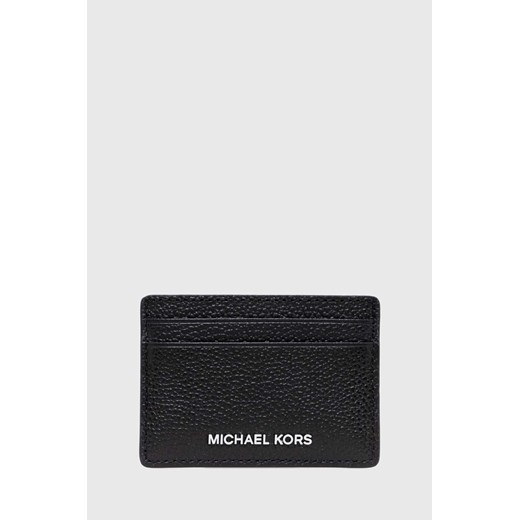 MICHAEL Michael Kors etui na karty skórzane kolor czarny ze sklepu ANSWEAR.com w kategorii Portfele damskie - zdjęcie 169619782