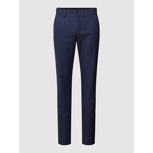 Spodnie o kroju regular fit z fakturowanym wzorem model ‘LOU’ ze sklepu Peek&Cloppenburg  w kategorii Spodnie męskie - zdjęcie 169620414