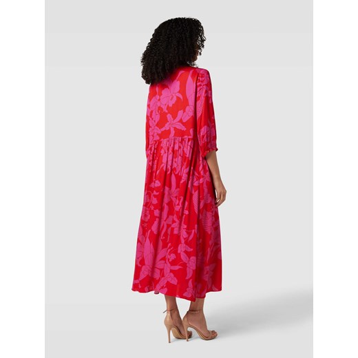 Sukienka midi z kwiatowym nadrukiem model ‘Chilli Flower’ 48 Peek&Cloppenburg 