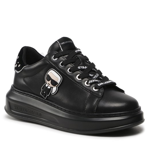 Sneakersy KARL LAGERFELD KL62547 Black Lthr W/Silver Karl Lagerfeld 41 eobuwie.pl