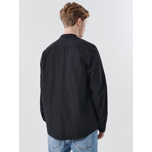 Cropp - Czarna koszula jeansowa - czarny Cropp XL Cropp