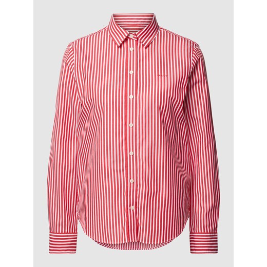 Bluzka koszulowa z bawełny ze wzorem w paski ze sklepu Peek&Cloppenburg  w kategorii Koszule damskie - zdjęcie 169631814