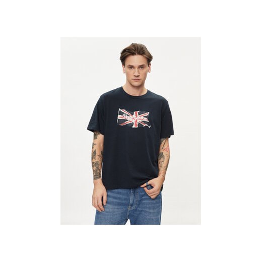 Pepe Jeans T-Shirt Clag PM509384 Granatowy Regular Fit ze sklepu MODIVO w kategorii T-shirty męskie - zdjęcie 169634532