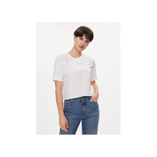 Calvin Klein Performance T-Shirt 00GWS4K234 Biały Regular Fit ze sklepu MODIVO w kategorii Bluzki damskie - zdjęcie 169634740