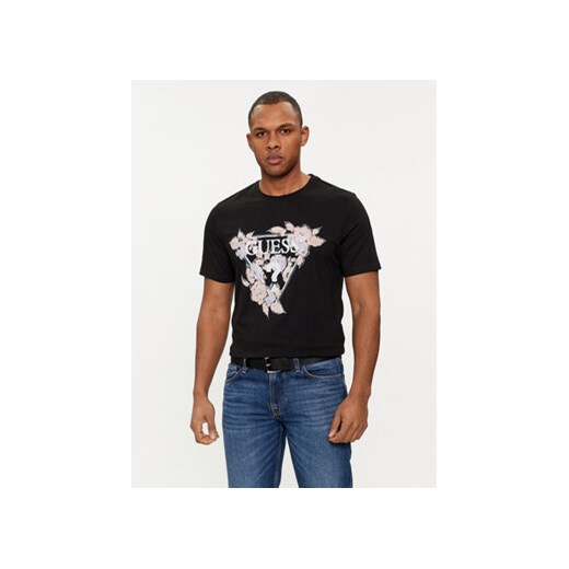 Guess T-Shirt M4GI11 I3Z14 Czarny Slim Fit ze sklepu MODIVO w kategorii T-shirty męskie - zdjęcie 169634921