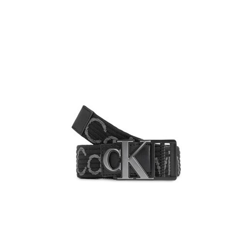 Calvin Klein Jeans Pasek Męski Monogram Slider Webbing Belt35Mm K50K511819 Czarny ze sklepu MODIVO w kategorii Paski męskie - zdjęcie 169635453