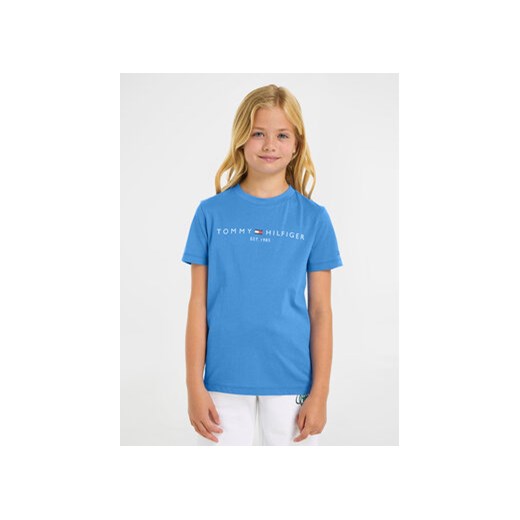 Tommy Hilfiger T-Shirt Essential KS0KS00397 Niebieski Regular Fit ze sklepu MODIVO w kategorii Bluzki dziewczęce - zdjęcie 169635620
