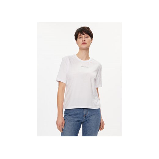 Calvin Klein Performance T-Shirt 00GWS4K210 Biały Relaxed Fit ze sklepu MODIVO w kategorii Bluzki damskie - zdjęcie 169635834