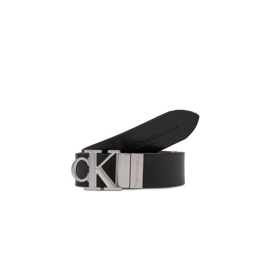 Calvin Klein Jeans Pasek Damski Round Mono Pl Rev Lthr Belt 30Mm K60K611489 Czarny ze sklepu MODIVO w kategorii Paski damskie - zdjęcie 169636054
