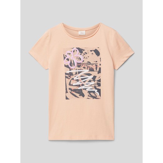 T-shirt z nadrukowanym motywem ze sklepu Peek&Cloppenburg  w kategorii Bluzki dziewczęce - zdjęcie 169638480
