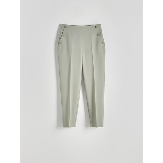 Reserved - LADIES` TROUSERS - oliwkowy Reserved XXL Reserved
