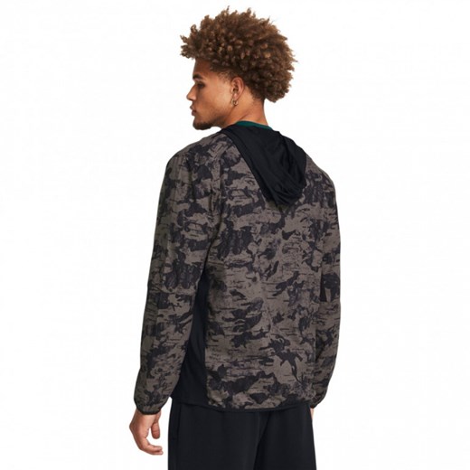 Męska kurtka treningowa Under Armour Project Rock Iso Tide Hybrid Jkt - brązowa ze sklepu Sportstylestory.com w kategorii Kurtki męskie - zdjęcie 169641982