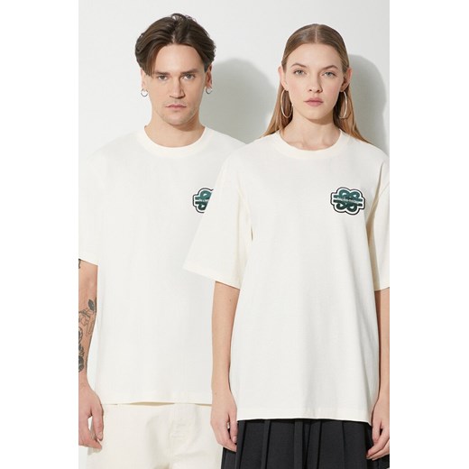 Filling Pieces t-shirt bawełniany T-shirt Gowtu kolor beżowy z aplikacją 74433929936 ze sklepu ANSWEAR.com w kategorii T-shirty męskie - zdjęcie 169644490