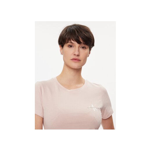Bluzka damska Calvin Klein z krótkimi rękawami różowa 