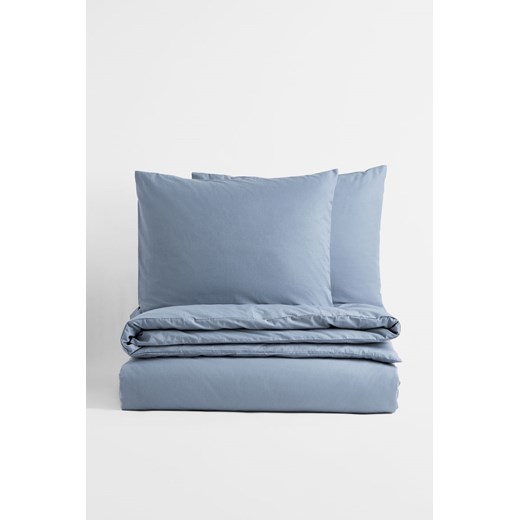 H & M - Komplet podwójnej pościeli bawełnianej - Niebieski ze sklepu H&M w kategorii Pościele - zdjęcie 169647951