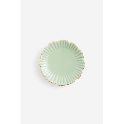 H & M - Mały talerz z porcelany - Zielony ze sklepu H&M w kategorii Talerze - zdjęcie 169648071