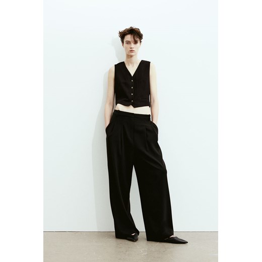 H & M - Szerokie spodnie - Czarny ze sklepu H&M w kategorii Spodnie damskie - zdjęcie 169648264