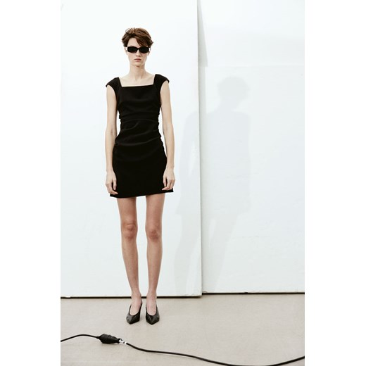H & M - Sukienka z dekoltem karo - Czarny H & M L H&M
