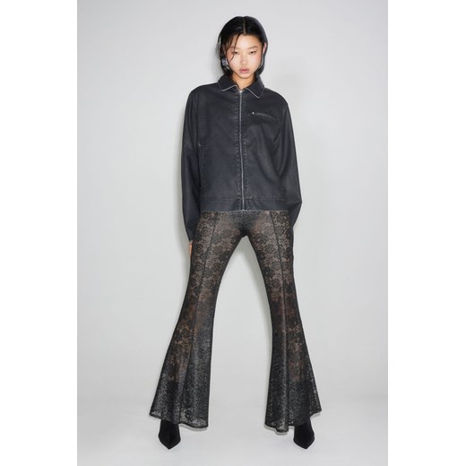 H & M - Rozszerzane spodnie koronkowe - Czarny H & M 48 H&M