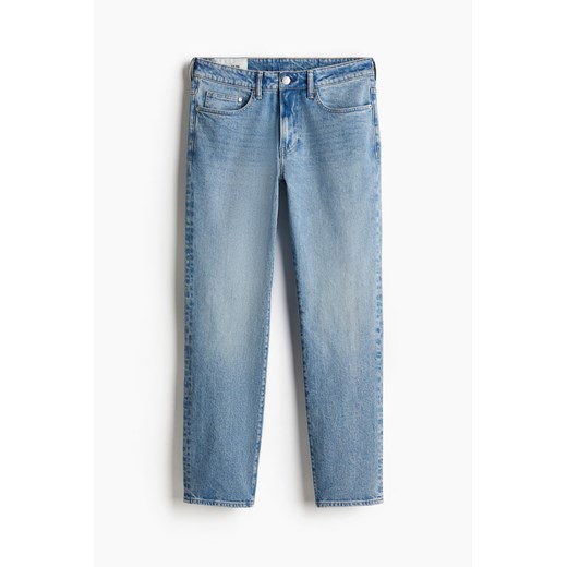 H & M - Straight Regular Jeans - Niebieski H & M 32;34 H&M