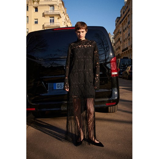 H & M - Sukienka o wyglądzie szydełkowej robótki - Czarny ze sklepu H&M w kategorii Sukienki - zdjęcie 169648592