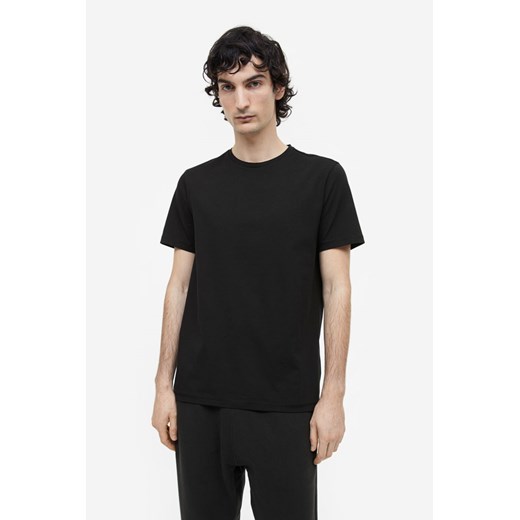 H & M - T-shirt COOLMAX Slim Fit - Czarny H & M M H&M