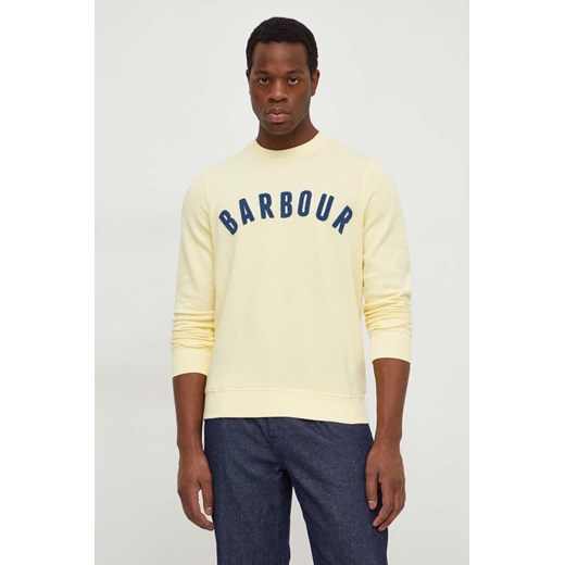 Barbour bluza męska kolor żółty melanżowa ze sklepu ANSWEAR.com w kategorii Bluzy męskie - zdjęcie 169649703