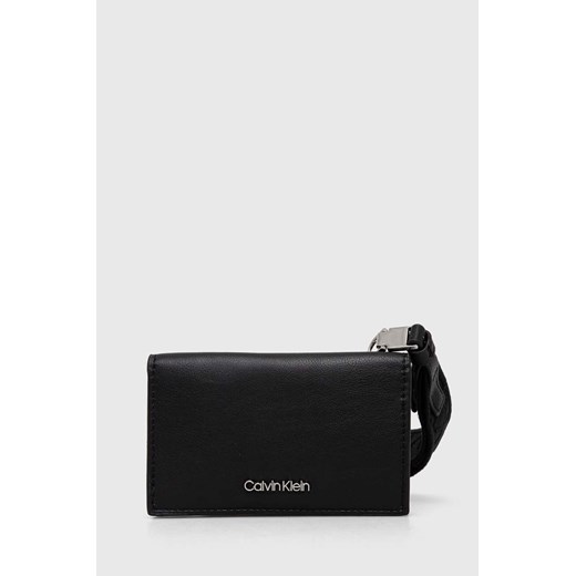 Calvin Klein portfel damski kolor czarny ze sklepu ANSWEAR.com w kategorii Portfele damskie - zdjęcie 169649962